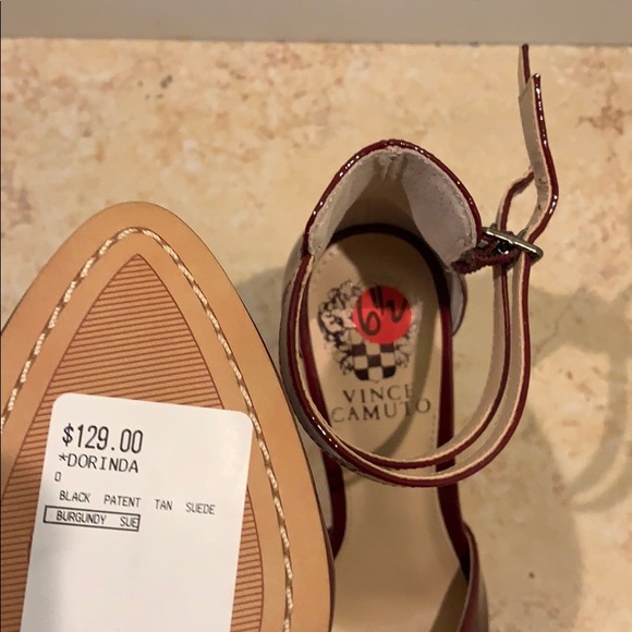 NWT burgundy Vince Camuto high heels - Picture 4 of 5
